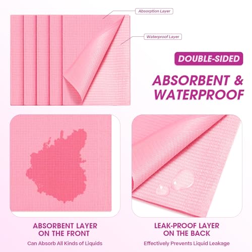 50Pcs Disposable Nail Art Table Towels 3 Ply Waterproof
