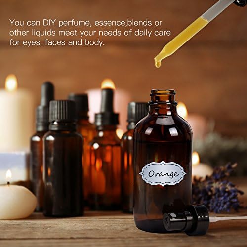 ULG Amber Glass Spray Bottles 4oz 16 Piece Set