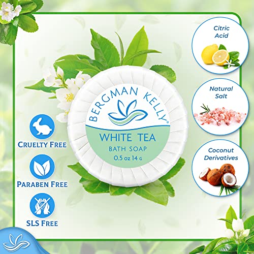 Bergman Kelly Hotel Soap Bars - White Tea 05 oz 100 PK
