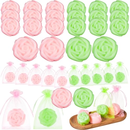 Leelosp 24pcs Witch Themed Rose Mini Soaps