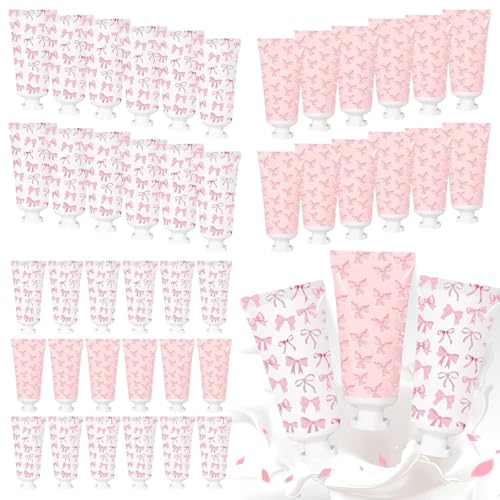 50 Pcs Pink Bow Hand Cream Gifts for Weddings and Parties