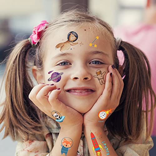 120 Space Temporary Tattoos for Kids Party