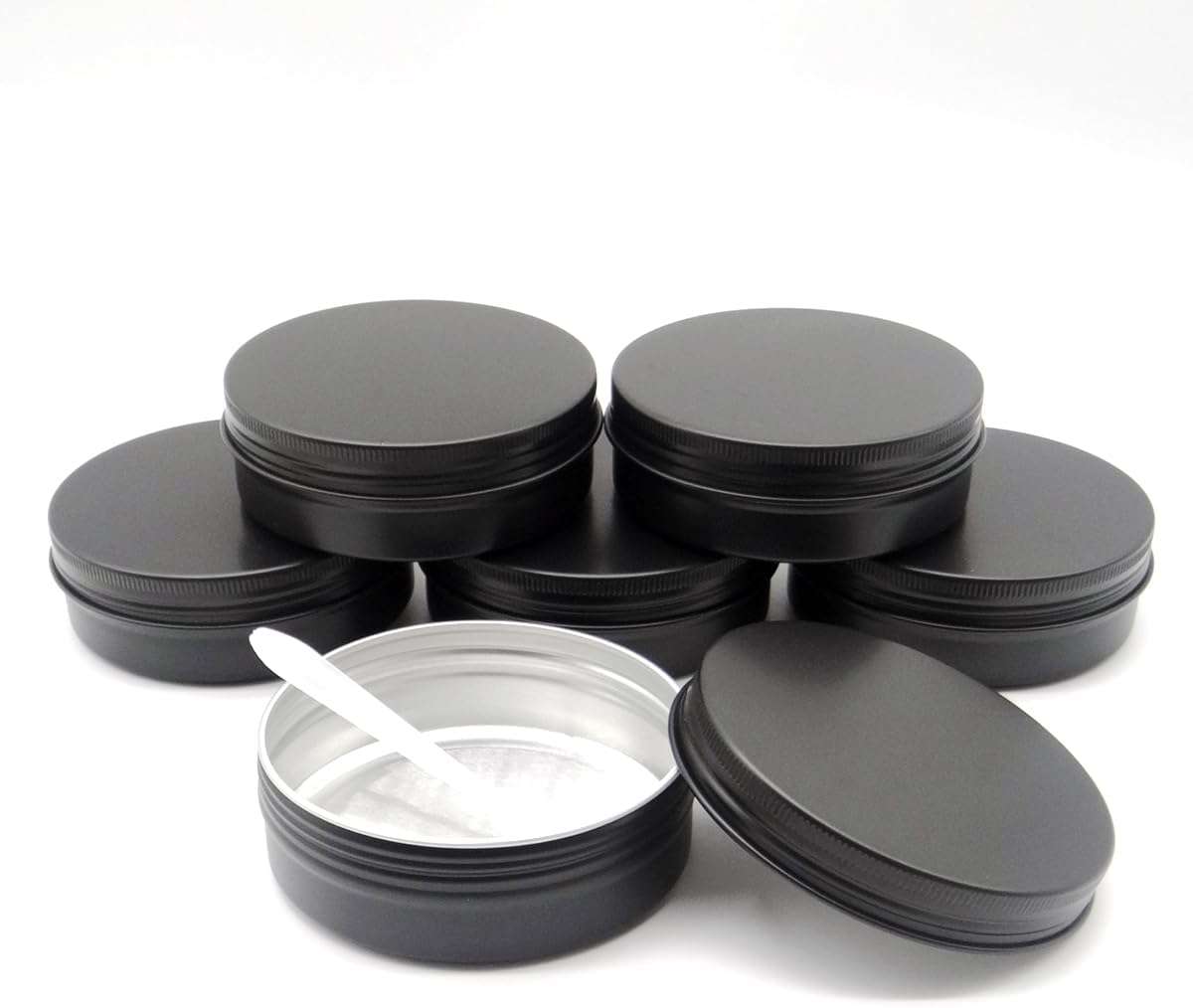 6 Pack 100ml Aluminum Tin Jars with Screw Cap