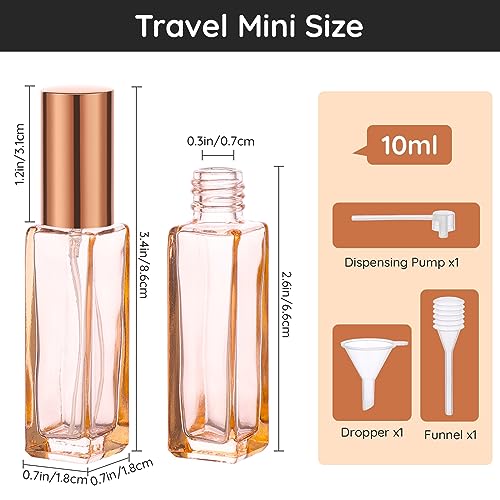 Segbeauty 5pcs 10ML Travel Perfume Refillable Bottles