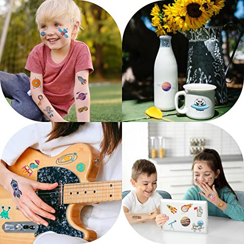 120 Space Temporary Tattoos for Kids Party