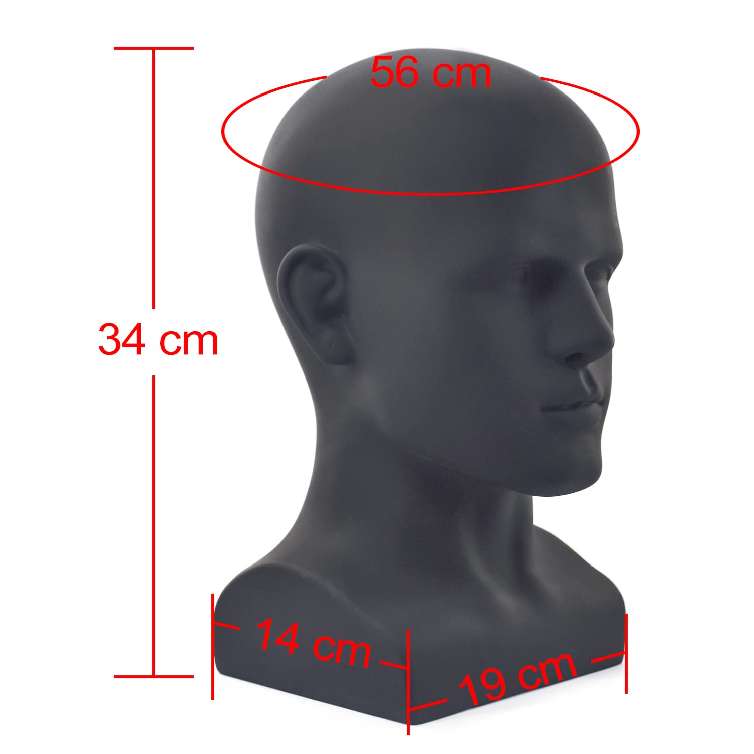 FanLin Male Mannequin Head for Wig and Hat Display