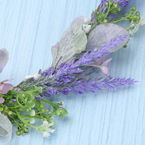 Beaupretty Lavender Flower Crown Headband for Women