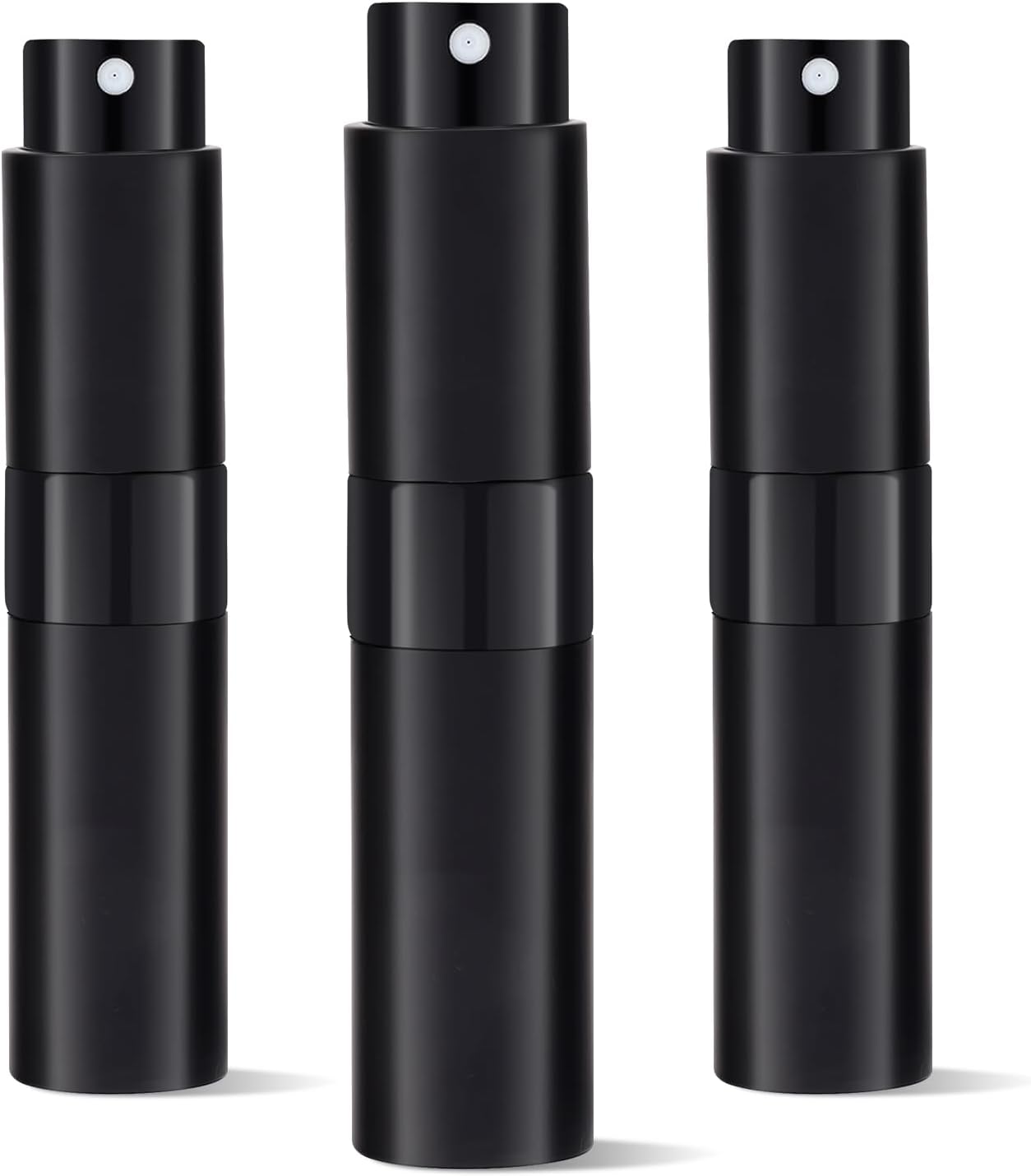 3Pcs 8ml Cologne Travel Bottle Refillable Perfume Sprayer Twist Up Bottle Black