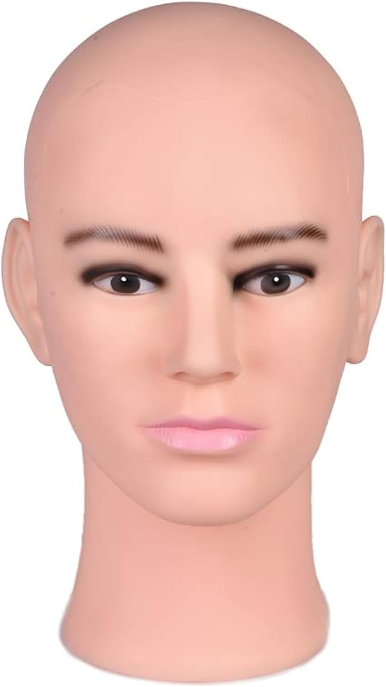 Ruilong Male Bald Mannequin Head for Wig Display
