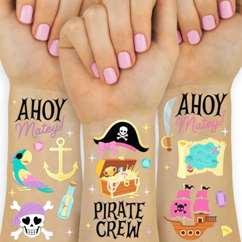 Xo Fetti Pirate Crew Temporary Tattoos 48 Piece Set