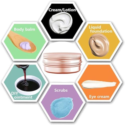 1 Oz Rose Gold Aluminum Jar with Screw Cap 12 Pcs