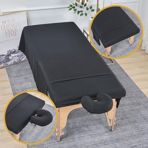 2 Sets Microfiber Massage Table Sheets for Spa and Beauty