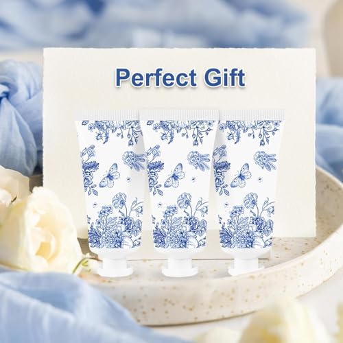 50 Pcs Hand Cream Gift Set Blue White Floral