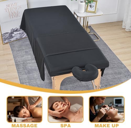 2 Sets Microfiber Massage Table Sheets for Spa and Beauty