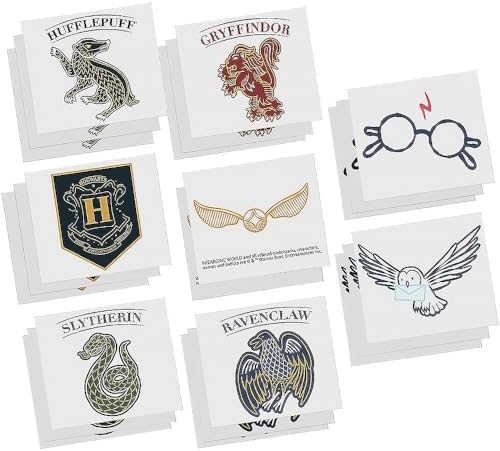 Harry Potter Hogwarts United Plastic Party Tattoos Pack of 24