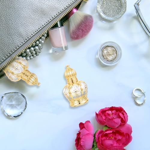 Homoyoyo 2pcs Essential Oil Glass Bottles 10ml Travel Roller Bottles