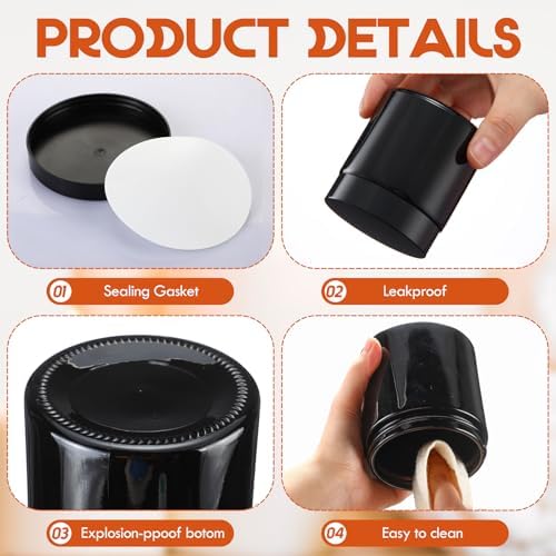 Norme 24 Pack 16 oz Glass Jars with Lids