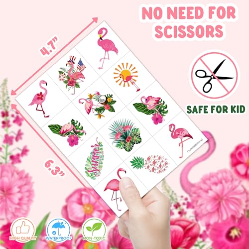 96 PCS Flamingo Temporary Sticker Decor