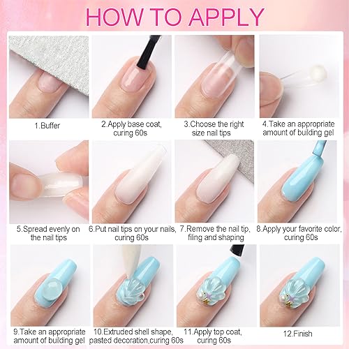 YEPYEPGO Solid Builder Gel for Nails 2pcs Set