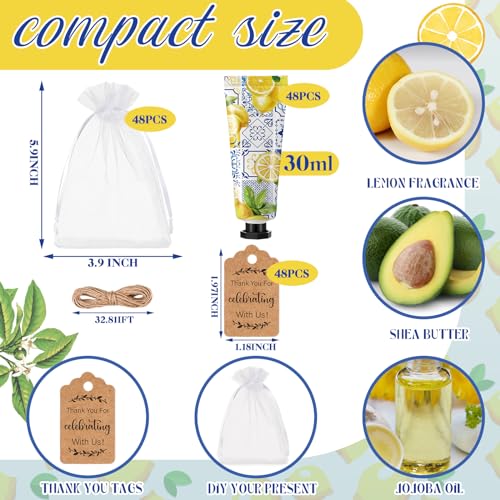 Dansib 48 Sets Baby Shower Hand Cream Party Favors Lemon