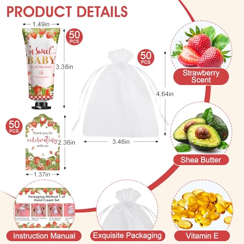 50 Pack Strawberry Hand Cream Gift Sets