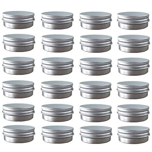JOYWEE 24 Pack 5 Oz Aluminum Tin Jars with Screw Cap Lid