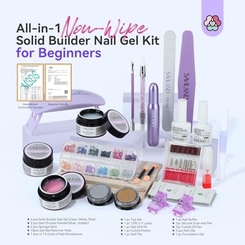 SAVILAND 3D Gel Builder Nail Kit for DIY Art