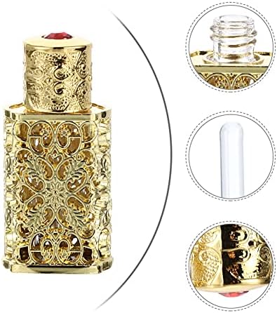 Hollow Metal Essential Oil Dropper Bottle Portable Refillable Perfume Vial