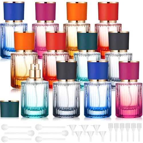 12 Pcs 30 ml Travel Perfume Bottles Empty Refillable Glass Set