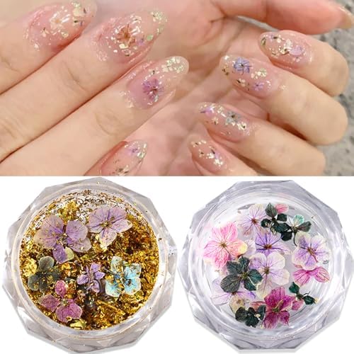 Dried Flower Nail Art Sticker - 3D Resin DIY Decor