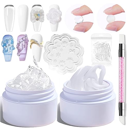 YEPYEPGO Solid Builder Gel for Nails 2pcs Set