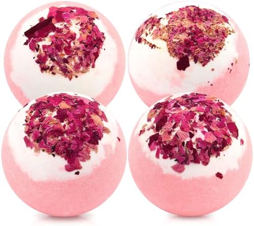 Kastu Dried Flower Bath Bombs 4-Pack Gift Set