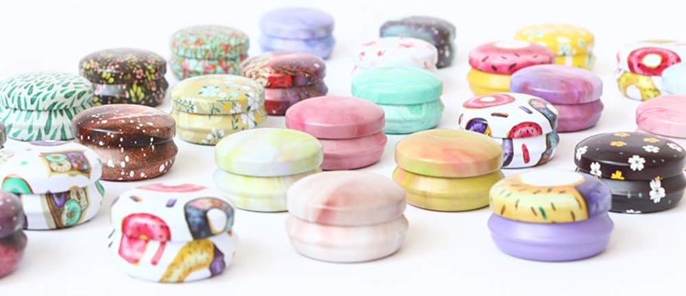 12 Pcs Mini Tinplate Candle Tins with Lids