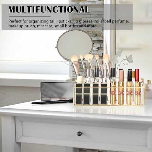 ELLDOO Rollerball Perfume Organizer 24 Acrylic Storage Case