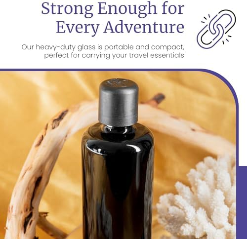 Infinity Jars 200 ML Black UV Blocking Glass Bottle