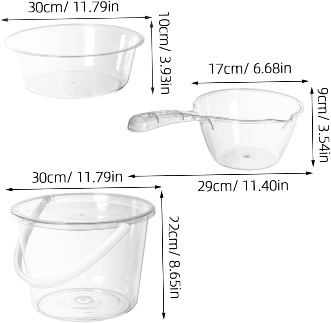 Large Capacity Foot Wash Bucket Set with Plastic Handle