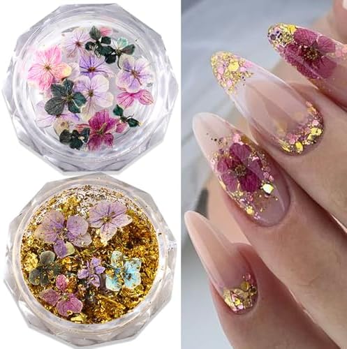Dried Flower Nail Art Sticker - 3D Resin DIY Decor