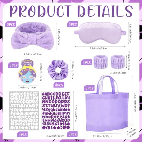 EYNDYN 72 Pcs Spa Sleepover Party Supplies for Girls