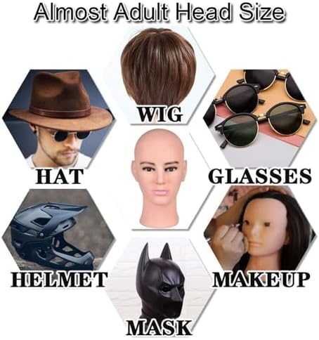 Ruilong Male Bald Mannequin Head for Wig Display