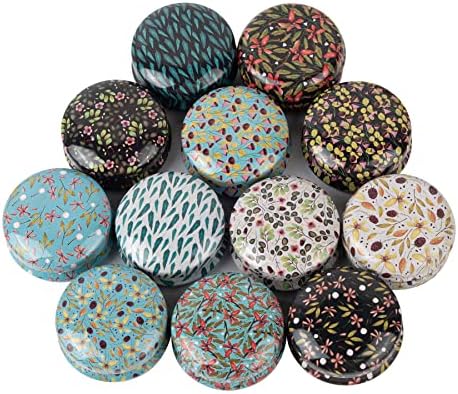 Framendino 12 Pack Mini Tinplate Candle Jars with Lids
