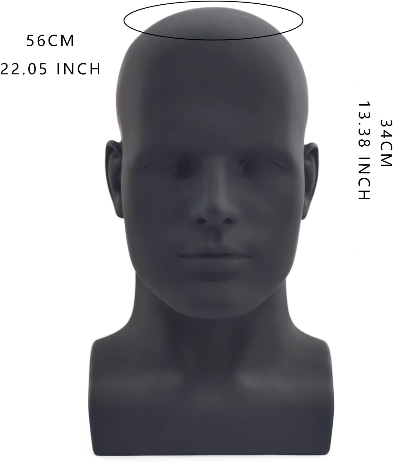 Professional PVC Male Mannequin Head for Display and Training