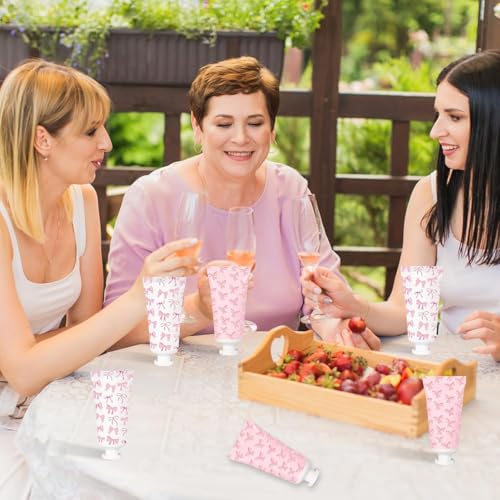50 Pcs Pink Bow Hand Cream Gifts for Weddings and Parties