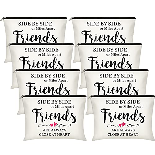 Xuniea 8-Piece Friendship Makeup Bag Set with Warm Pattern