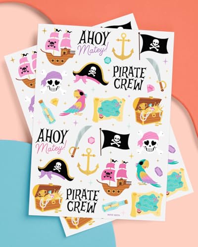Xo Fetti Pirate Crew Temporary Tattoos 48 Piece Set