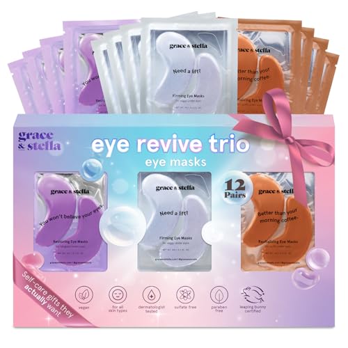 Grace Stella Under Eye Patches 12 Pairs - Dark Circles Puffiness Eye Masks