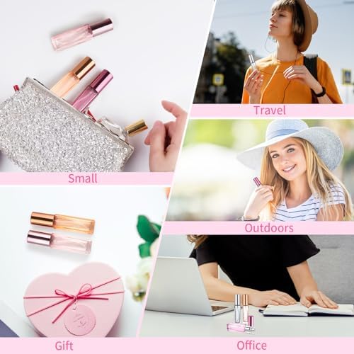 YOCASII Refillable Glass Travel Perfume Bottles 4PCS 10ml