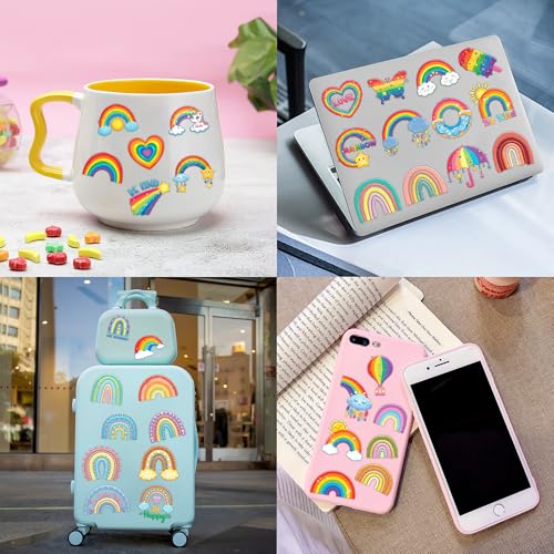 96 PCS Rainbow Pastel Temporary Tattoos for Kids