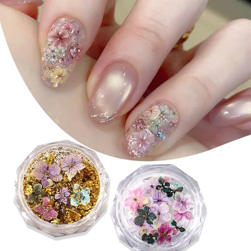 Dried Flower Nail Art Sticker - 3D Resin DIY Decor