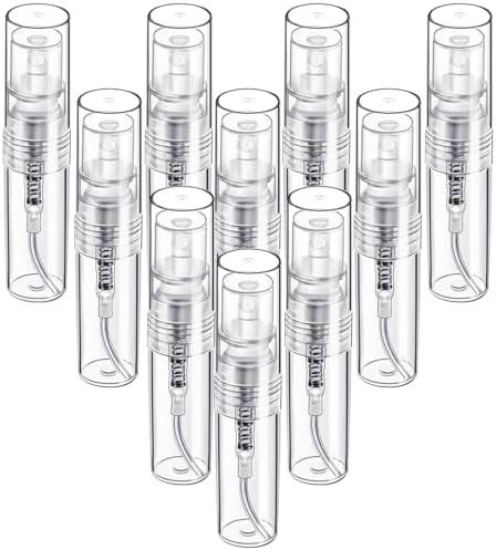 Fandamei 10 Pack Mini Spray Bottles 2ml Clear Plastic
