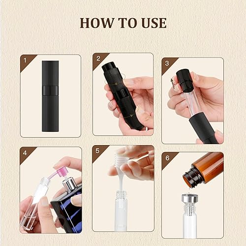 LISAPACK 8ml Perfume Spray Bottle Black 1pc